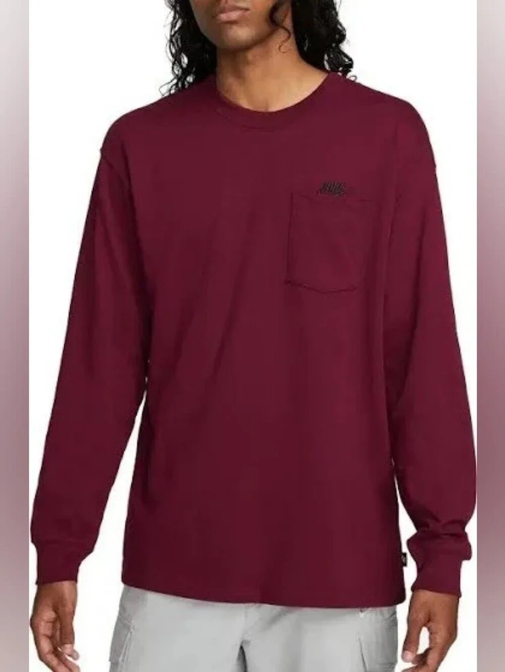 Nike Sportswear Premium Essentials Pocket Tee Long Sleeve Men's Medium